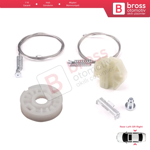 Opel Vectra B J96 1995-2004 4/5 Door İçin Elektrikli Arka Sağ veya Sol Kapı Cam Kriko Tamir Seti - 3