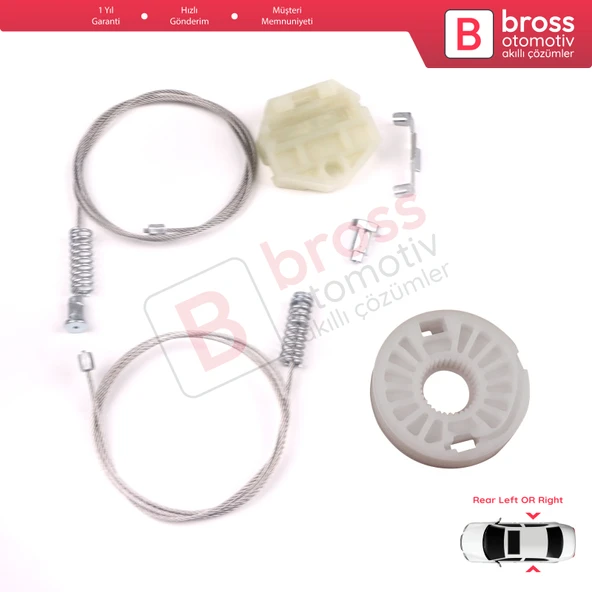 Opel Vectra B J96 1995-2004 4/5 Door İçin Elektrikli Arka Sağ veya Sol Kapı Cam Kriko Tamir Seti - 2