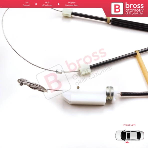 Audi TT TTS TTRS 8S FV 2014-2024 2-Kapı 8S0837461 İçin Elektrikli Sol Cam Kriko Tamir Seti - 5