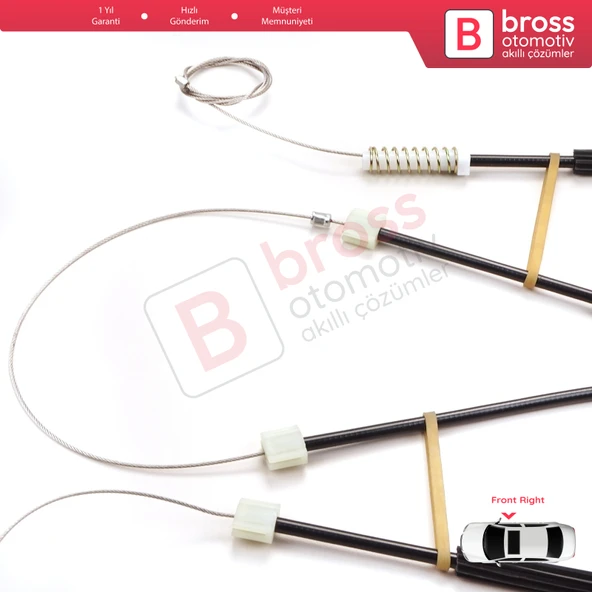 Audi TT TTS TTRS 8S FV 2014-2024 2-Kapı 8S0837462 İçin Elektrikli Sağ Cam Kriko Tamir Seti - 3