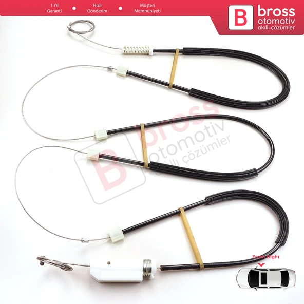 Audi TT TTS TTRS 8S FV 2014-2024 2-Kapı 8S0837462 İçin Elektrikli Sağ Cam Kriko Tamir Seti - 2