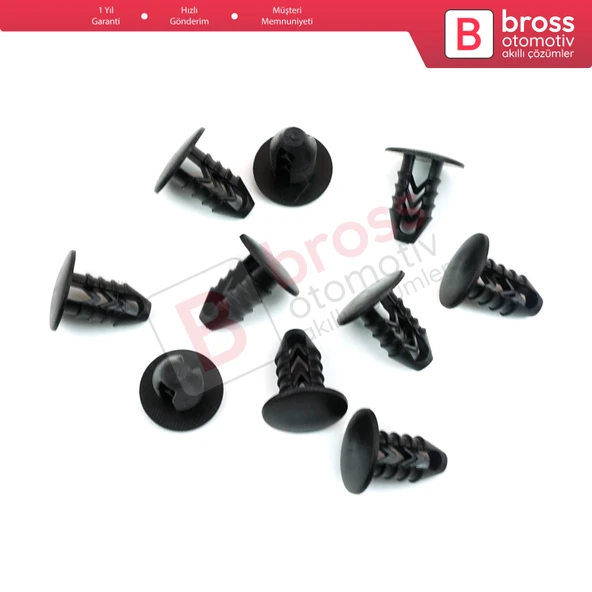 Renault Fiat İçin 10 Adet M 10 Kaplama Agraf Klipsi - 3