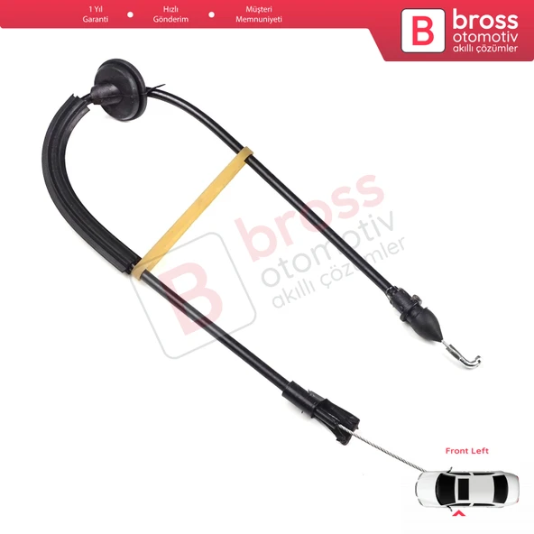 VW Caddy MK3 2K 2004-2015 Touran MK1 1T 2003-2015 2K0837113B İçin Ön Sol Kapı İç Açma Teli 53 cm - 3