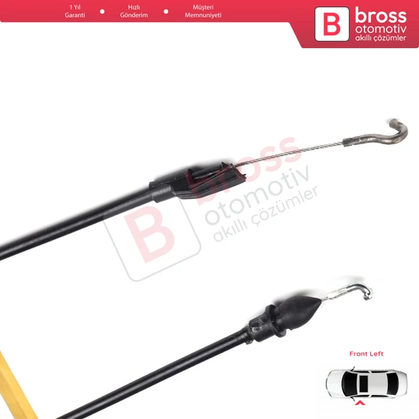 VW Caddy MK3 2K 2004-2015 Touran MK1 1T 2003-2015 2K0837113B İçin Ön Sol Kapı İç Açma Teli 53 cm - 5