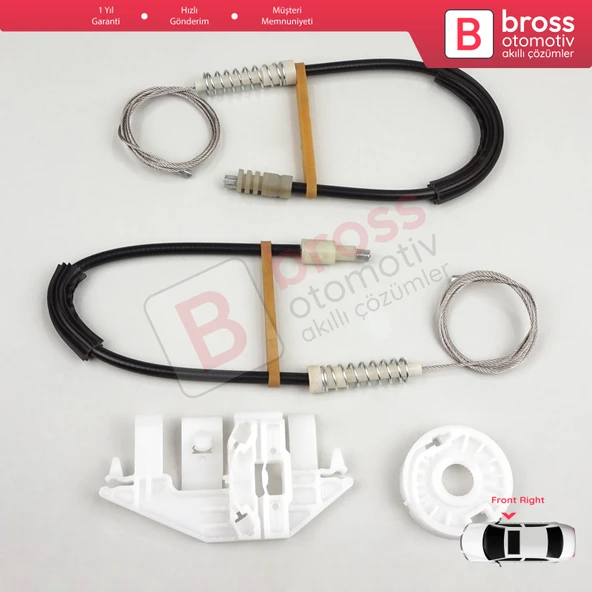 Peugeot 406 8B 8E/F 1995-2004 4/5 Kapı 9222F4 İçin Ön Sağ Kapı Cam Kriko Tamir Seti