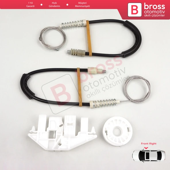 Peugeot 406 8B 8E/F 1995-2004 4/5 Kapı 9222F4 İçin Ön Sağ Kapı Cam Kriko Tamir Seti - 2