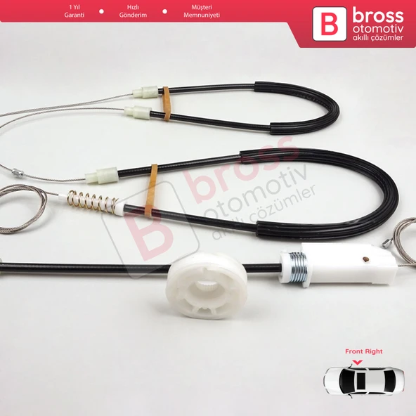 Porsche Boxster MK2 Cayman 987 2004-2013 Convertible Coupe 98754207601 İçin Sağ Cam Kriko Tamir Seti - Resim 4