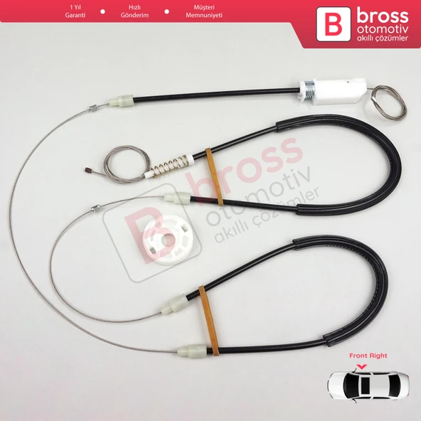 Porsche Boxster MK2 Cayman 987 2004-2013 Convertible Coupe 98754207601 İçin Sağ Cam Kriko Tamir Seti - Resim 2