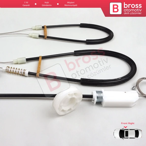 Porsche Boxster MK2 Cayman 987 2004-2013 Convertible Coupe 98754207601 İçin Sağ Cam Kriko Tamir Seti - Resim 5