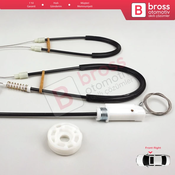 Porsche Boxster MK2 Cayman 987 2004-2013 Convertible Coupe 98754207601 İçin Sağ Cam Kriko Tamir Seti - Resim 3