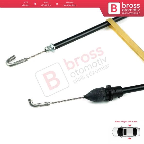 Skoda Octavia MK1 İçin Arka Kapı İç Açma Teli 1U4839099B - 5