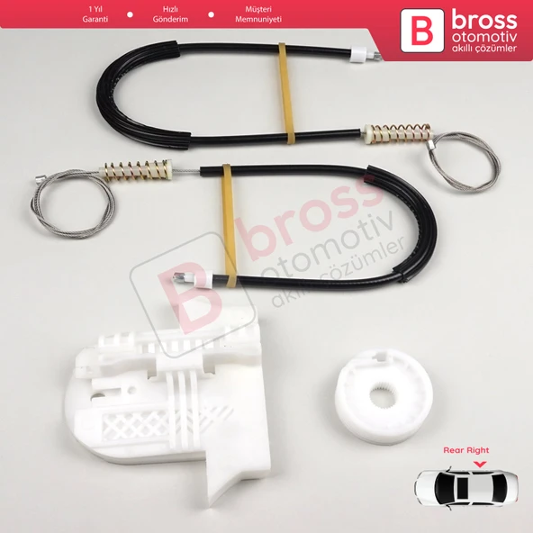 Ford Mondeo MK4 BA7 2007-2015 4/5 Kapı 7S71A27000 İçin Arka Sağ Kapı Cam Kriko Tamir Seti