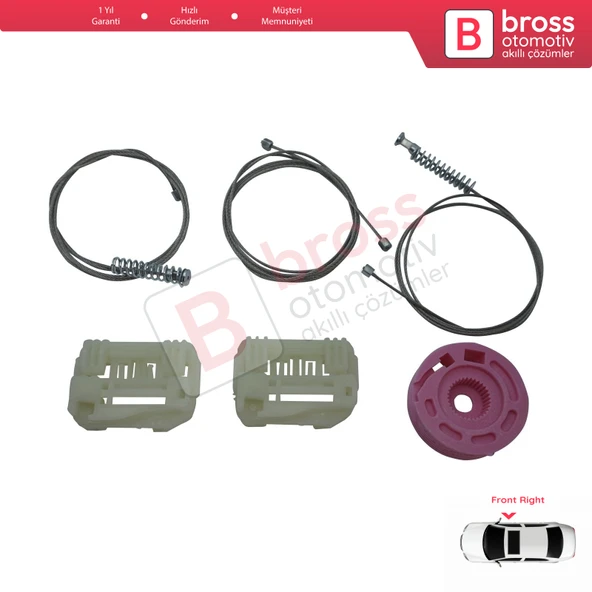 Hyundai I30 MK1 FD 2007-2012 5-Kapı 824812L001 İçin Elektrikli Ön Sağ Cam Kriko Tamir Seti