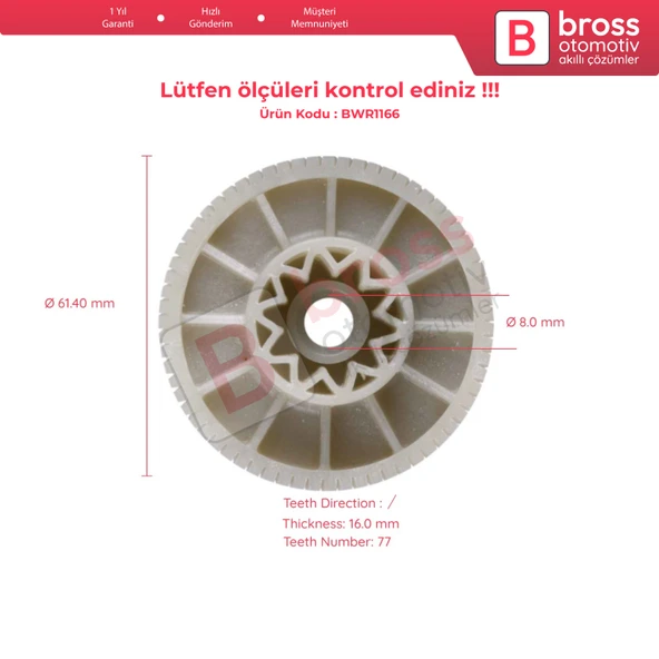 Scania İçin Cam Kriko Motor Tamir Dişlisi - 4