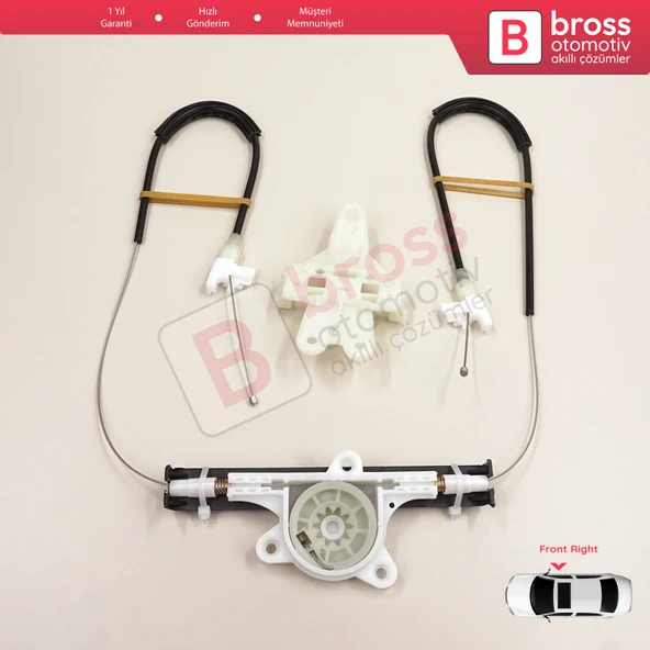 Nissan Terrano MK2 R20 Mercedes Vito W638 807000F010 İçin Elektrikli Ön Sağ Cam Kriko Tamir Seti - 2