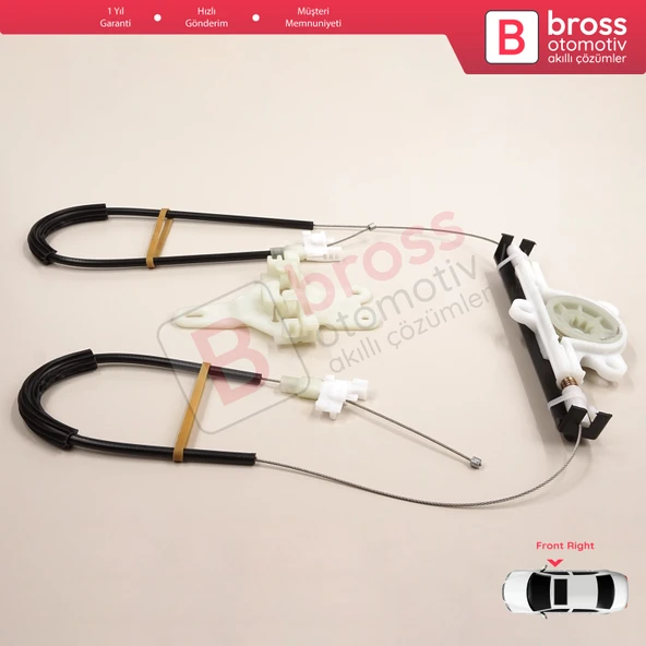 Nissan Terrano MK2 R20 Mercedes Vito W638 807000F010 İçin Elektrikli Ön Sağ Cam Kriko Tamir Seti - 5