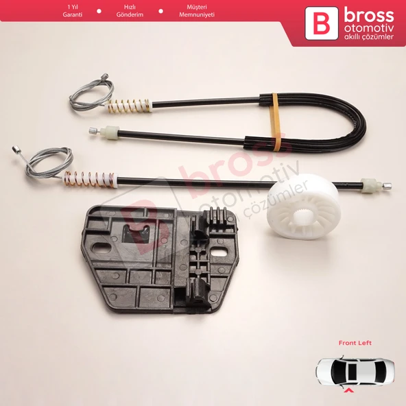 Renault Master MK2 Mascott Opel Movano A Iveco Daily 3 4 Interstar X70 İçin Sol Kapı Cam Kriko Seti - 4