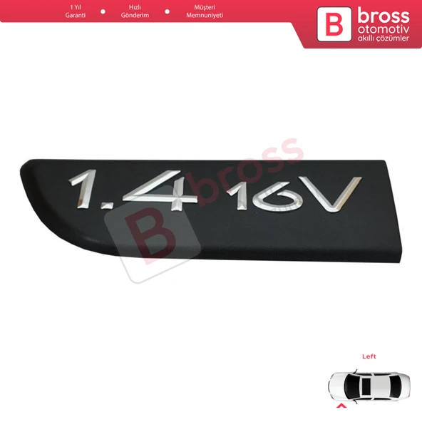 Megane Scenic MK2 İçin Sol Taraf 1 4 16V Amblem Yazısı 8200209128