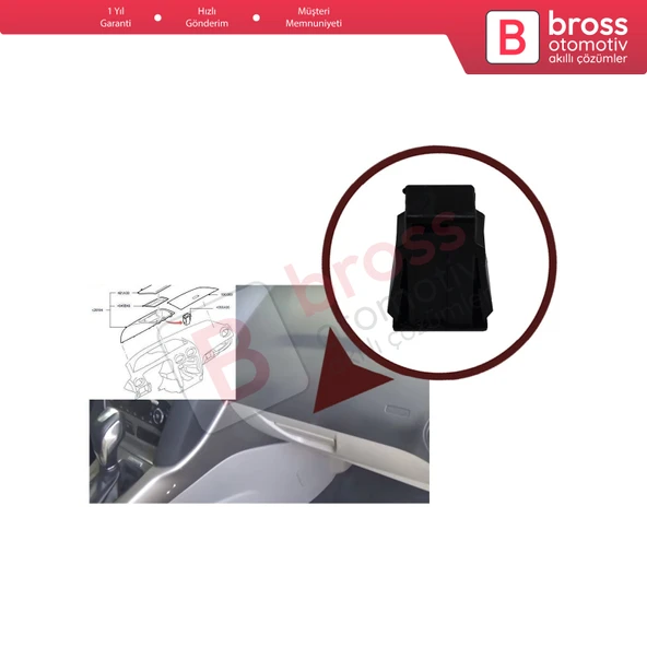 Ford Focus 2 İçin Torpido Kilit Karşılığı 8M51T044K90AA, 1545547 - 3