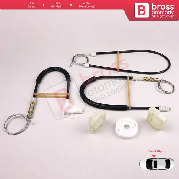 Skoda Octavia MK1 2001-2010 Makyajlı Kasa 1U0837462B İçin Elektrikli Ön Sağ Cam Kriko Tamir Seti - 4