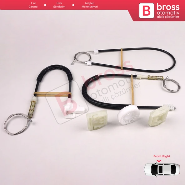 Skoda Octavia MK1 2001-2010 Makyajlı Kasa 1U0837462B İçin Elektrikli Ön Sağ Cam Kriko Tamir Seti - 5