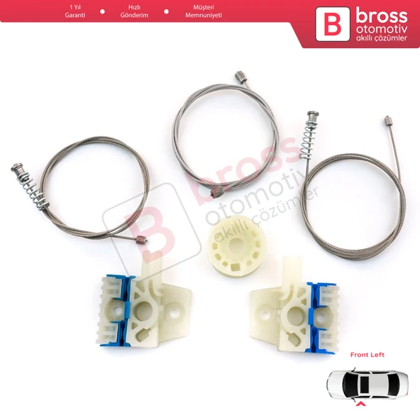 VW Tiguan MK1 5N 2007-2018 5-Kapı SUV 5N0837461 İçin Ön Sol Kapı Cam Kriko Tamir Seti - 2