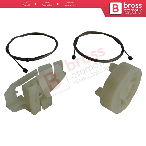 Renault Modus 2003-2008 Makyajsız Kasa 8200277578 İçin Elektrikli Ön Sağ Kapı Cam Kriko Tamir Seti - 3