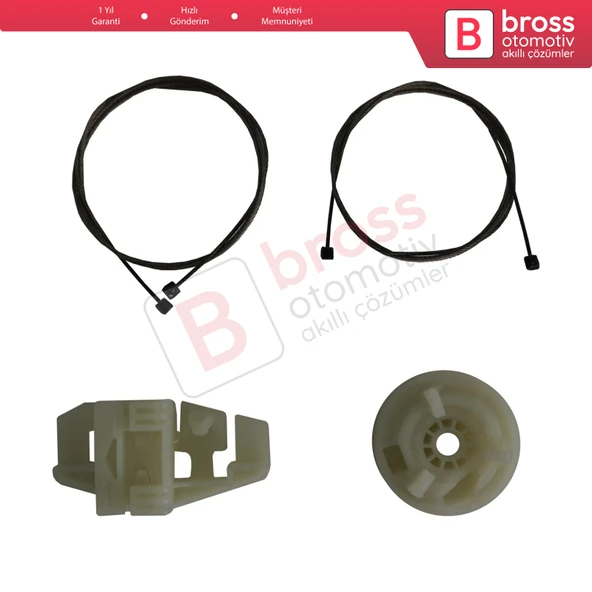 Renault Modus 2003-2008 Makyajsız Kasa 8200277578 İçin Elektrikli Ön Sağ Kapı Cam Kriko Tamir Seti - 2