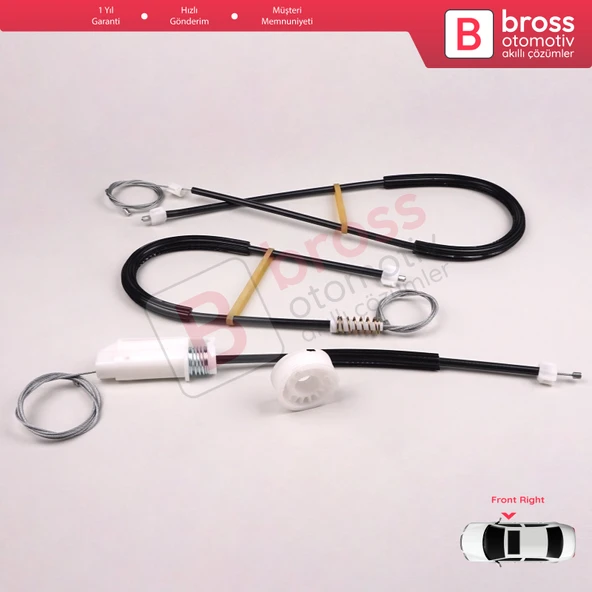 VW New Beetle Cabriolet Convertible 2003-2010 1Y0837462 İçin Elektrikli Ön Sağ Cam Kriko Tamir Seti - 5