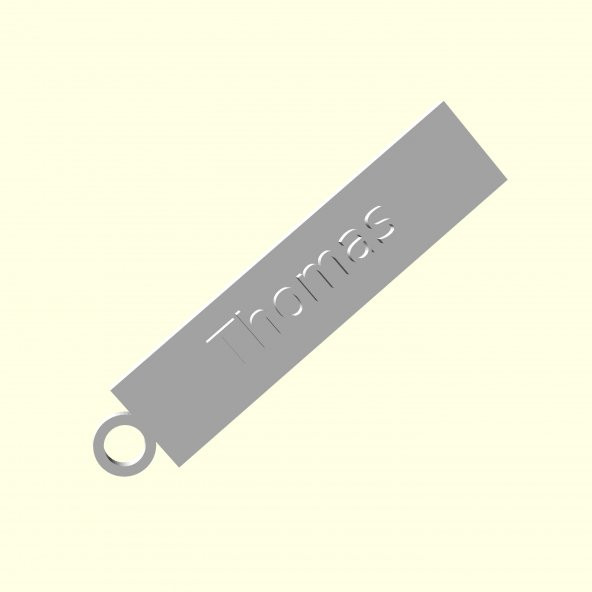 Thomas Kişiye Özel Üretim Zincirsiz Anahtarlık Sevgiliye Eşe Hediyelik Tag Askı Organik Plastikten - 6