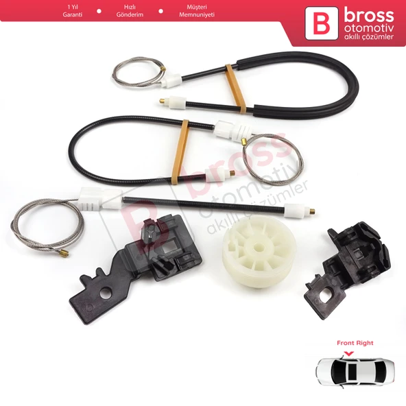 Nissan Qashqai MK1 J10 2006-2013 80770JD000 İçin Elektrikli Ön Sağ Cam Kriko Tamir Seti - 3