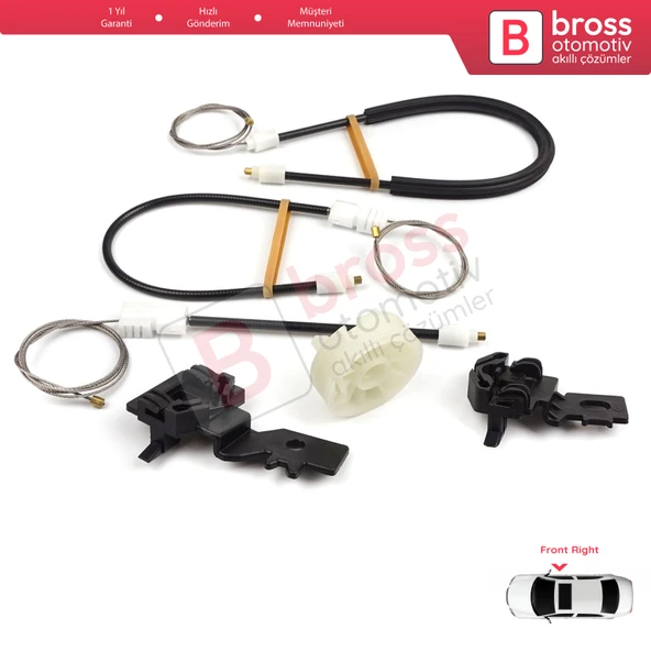 Nissan Qashqai MK1 J10 2006-2013 80770JD000 İçin Elektrikli Ön Sağ Cam Kriko Tamir Seti - 5