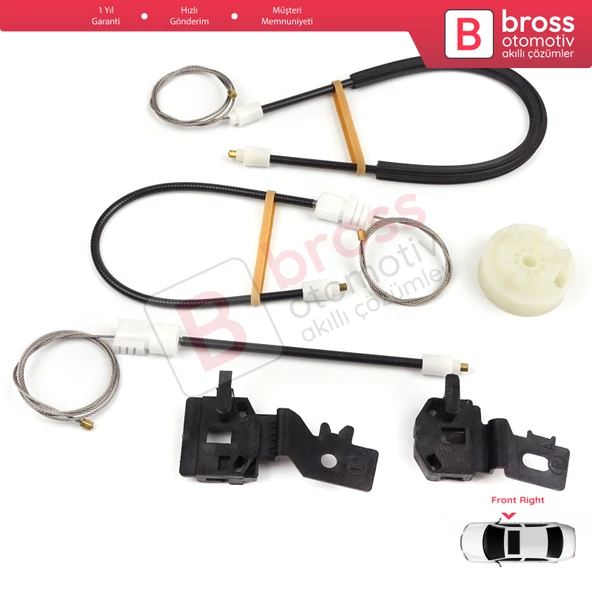 Nissan Qashqai MK1 J10 2006-2013 80770JD000 İçin Elektrikli Ön Sağ Cam Kriko Tamir Seti - 2