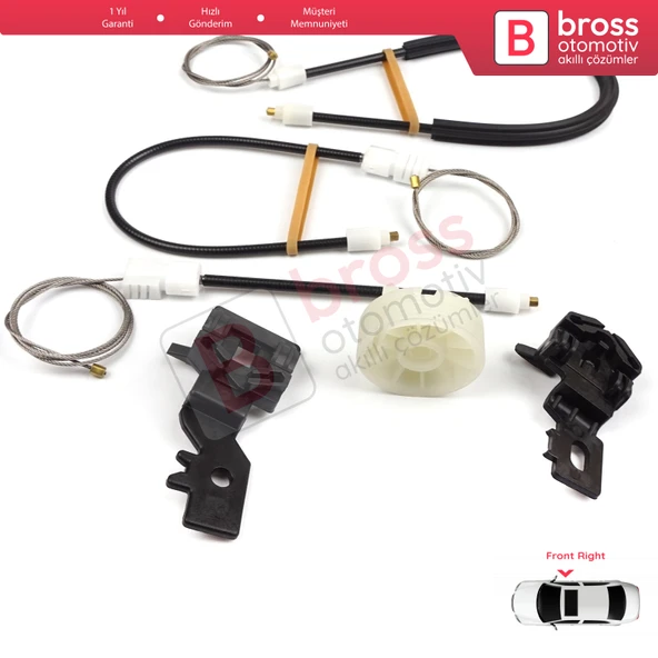 Nissan Qashqai MK1 J10 2006-2013 80770JD000 İçin Elektrikli Ön Sağ Cam Kriko Tamir Seti - 4