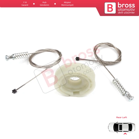 Ford Focus MK1 1998-2005 4/5 Kapı Hatchback Sedan Wagon 1138204 İçin Arka Sol Cam Kriko Tamir Seti - 4