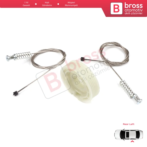 Ford Focus MK1 1998-2005 4/5 Kapı Hatchback Sedan Wagon 1138204 İçin Arka Sol Cam Kriko Tamir Seti - 5