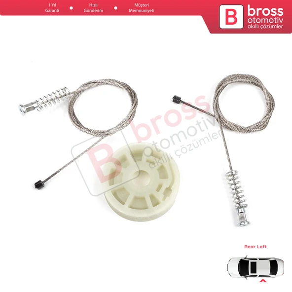 Ford Focus MK1 1998-2005 4/5 Kapı Hatchback Sedan Wagon 1138204 İçin Arka Sol Cam Kriko Tamir Seti - 2