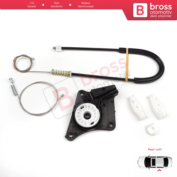 VW New Beetle Cabriolet Convertible 2003-2010 1Y0898291 İçin Elektrikli Arka Sol Cam Kriko Seti ürün görseli