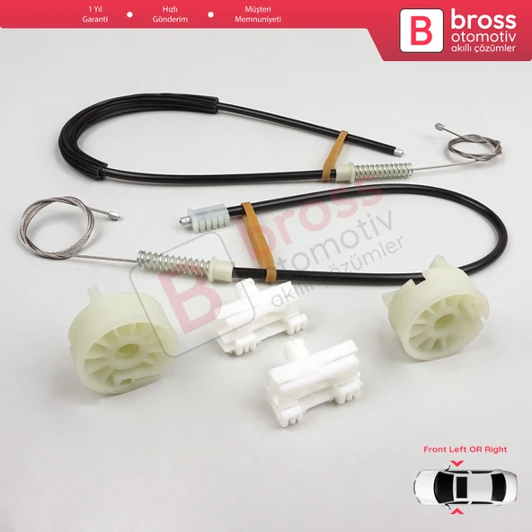 Citroen Saxo S0 S1 1996-2003 5-Kapı 9221H2 9222H4 İçin Ön Sol veya Sağ Kapı Cam Kriko Tamir Seti - 4