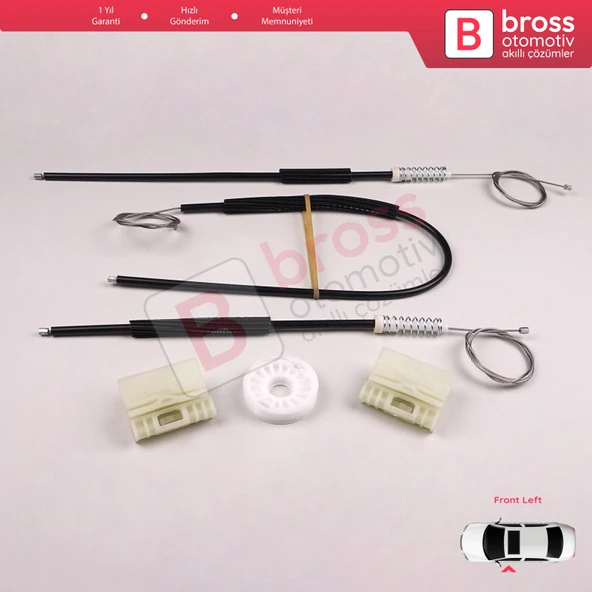 Audi A2 8Z 8Z0 1999-2005 5-Kapı Hatchback 8Z0837461 İçin Elektrikli Ön Sol Cam Kriko Tamir Seti - 2
