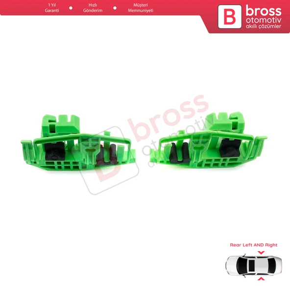 BMW 3 E90 E91 2004-2012 4/5 Kapı 1 E87 2003-2012 5-Kapı İçin Arka Sağ ve Sol Cam Kriko Tamir Klipsi - Resim 5