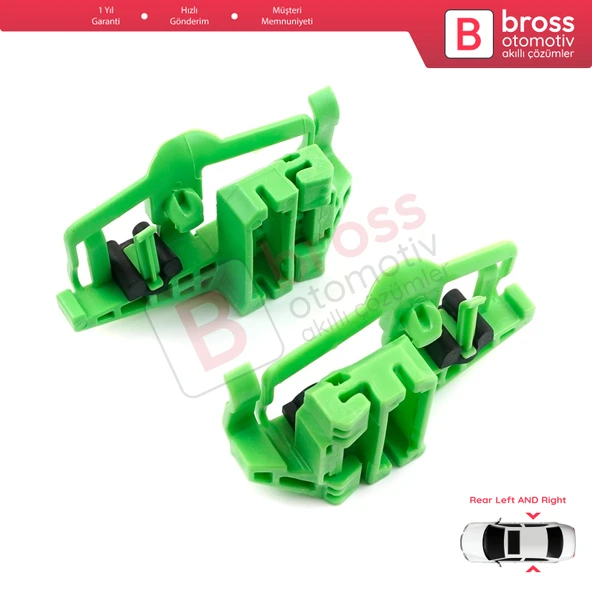 BMW 3 E90 E91 2004-2012 4/5 Kapı 1 E87 2003-2012 5-Kapı İçin Arka Sağ ve Sol Cam Kriko Tamir Klipsi - Resim 1