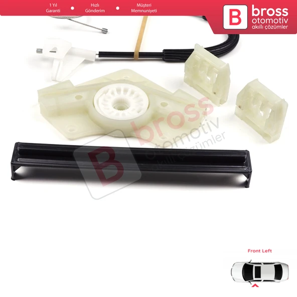 Skoda Octavia MK1 2001-2010 Makyajlı Kasa İçin Elektrikli Ön Sol Kapı Cam Kriko Tamir Seti Kapaklı - 5