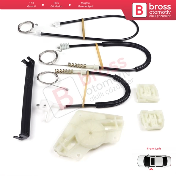 Skoda Octavia MK1 2001-2010 Makyajlı Kasa İçin Elektrikli Ön Sol Kapı Cam Kriko Tamir Seti Kapaklı - 2