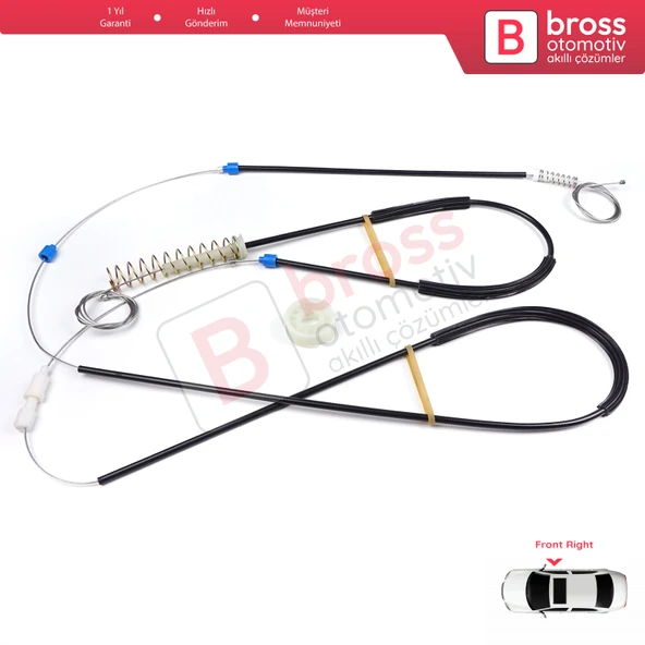 Mini Cooper MK1 R50 R52 R53 2001-2008 HB Convertible 51337039452 İçin Sağ Kapı Cam Kriko Seti ürün görseli