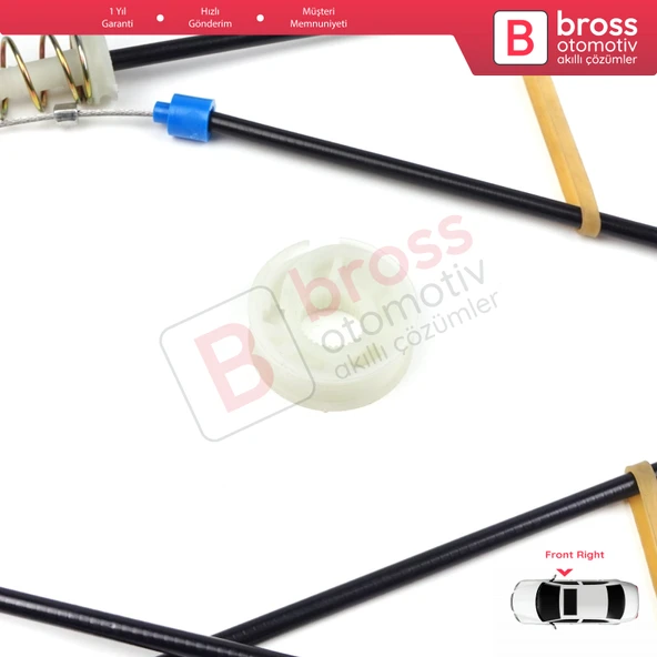 Mini Cooper MK1 R50 R52 R53 2001-2008 HB Convertible 51337039452 İçin Sağ Kapı Cam Kriko Seti - Resim 3