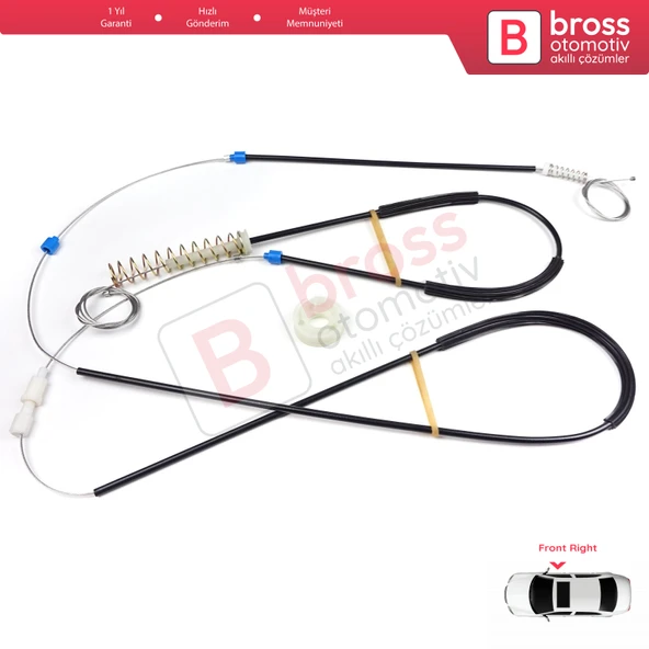 Mini Cooper MK1 R50 R52 R53 2001-2008 HB Convertible 51337039452 İçin Sağ Kapı Cam Kriko Seti - Resim 2