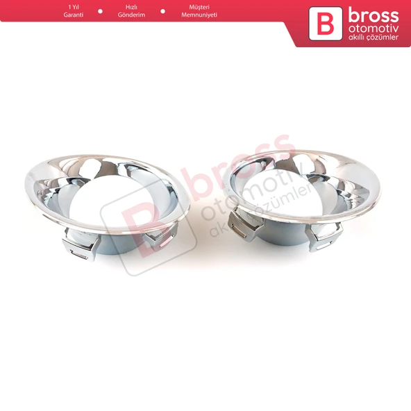 Renault Megane MK3 İçin Sis Far Çerçeve Seti Nikelajlı 261521021R - Resim 5