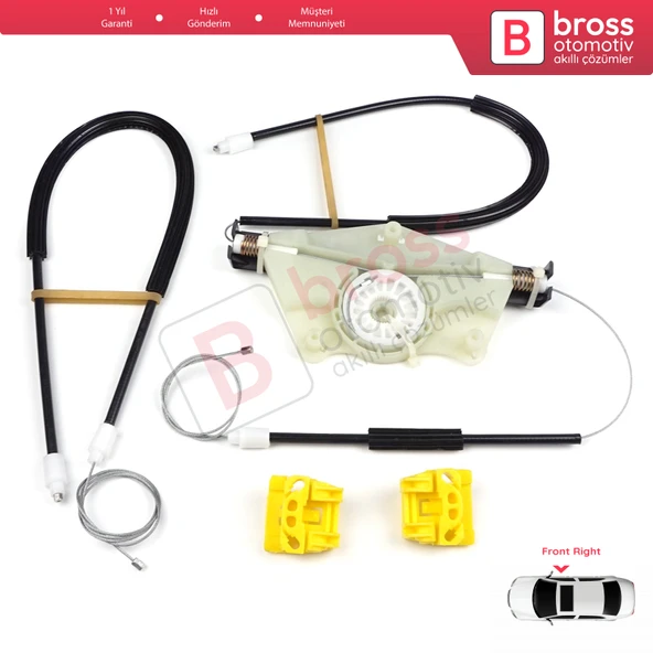 VW Golf MK4 1J1 1997-2006 2/3 Kapı HB Coupe 1J3837462 İçin Elektrikli Sağ Kapı Cam Kriko Tamir Seti