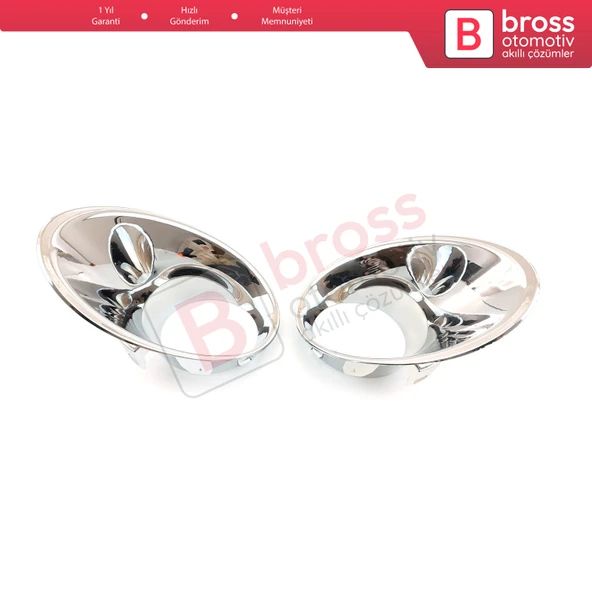 Renault Megane MK3 İçin Sis Far Çerçeve Seti Nikelajlı 261521021R - Resim 3